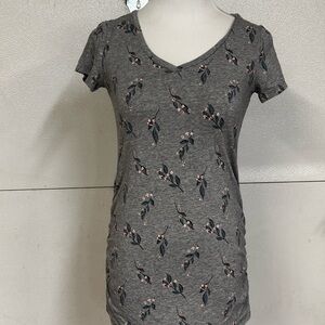 Motherhood Gray Maternity Top